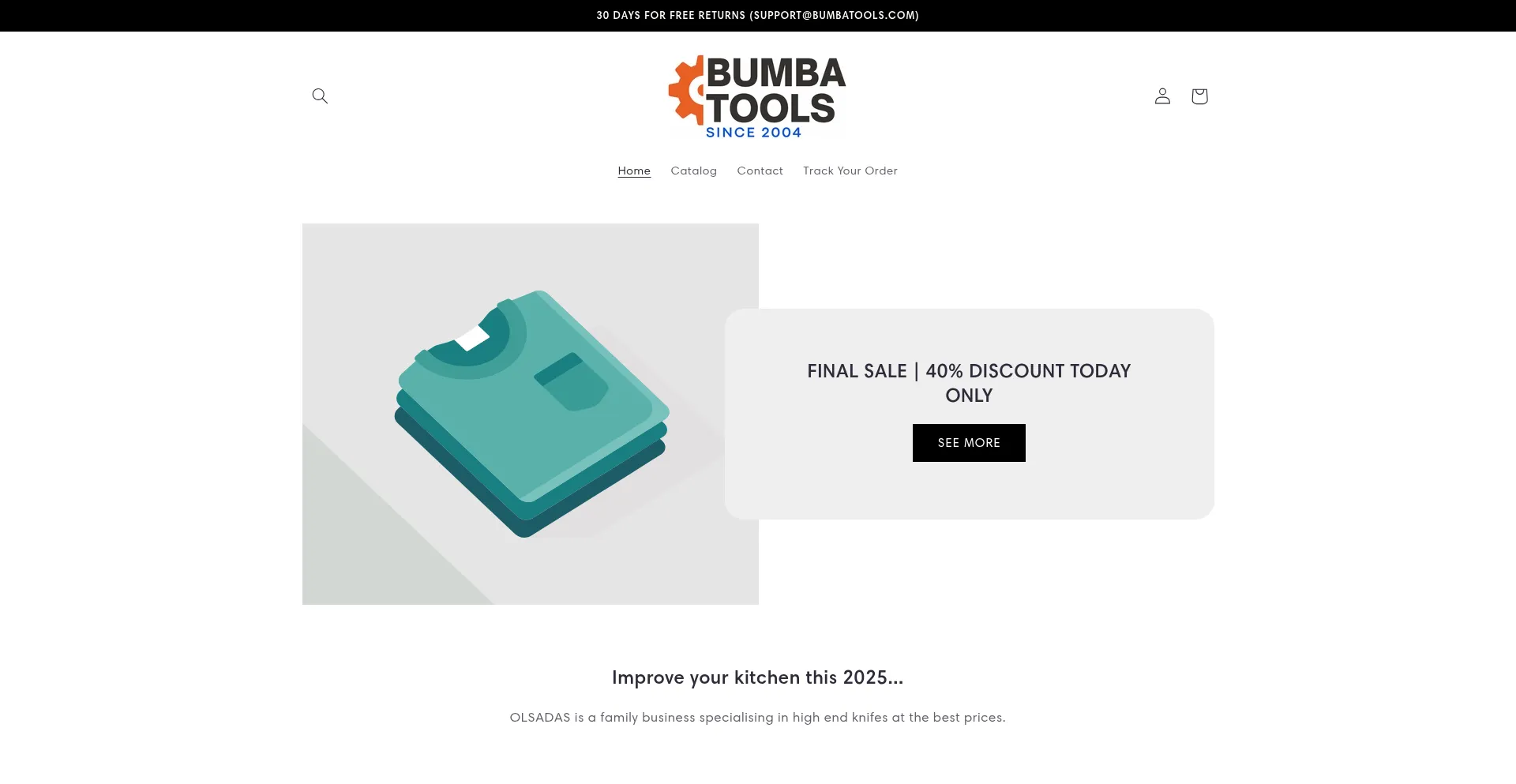Website screenshot of Bumbatools.com