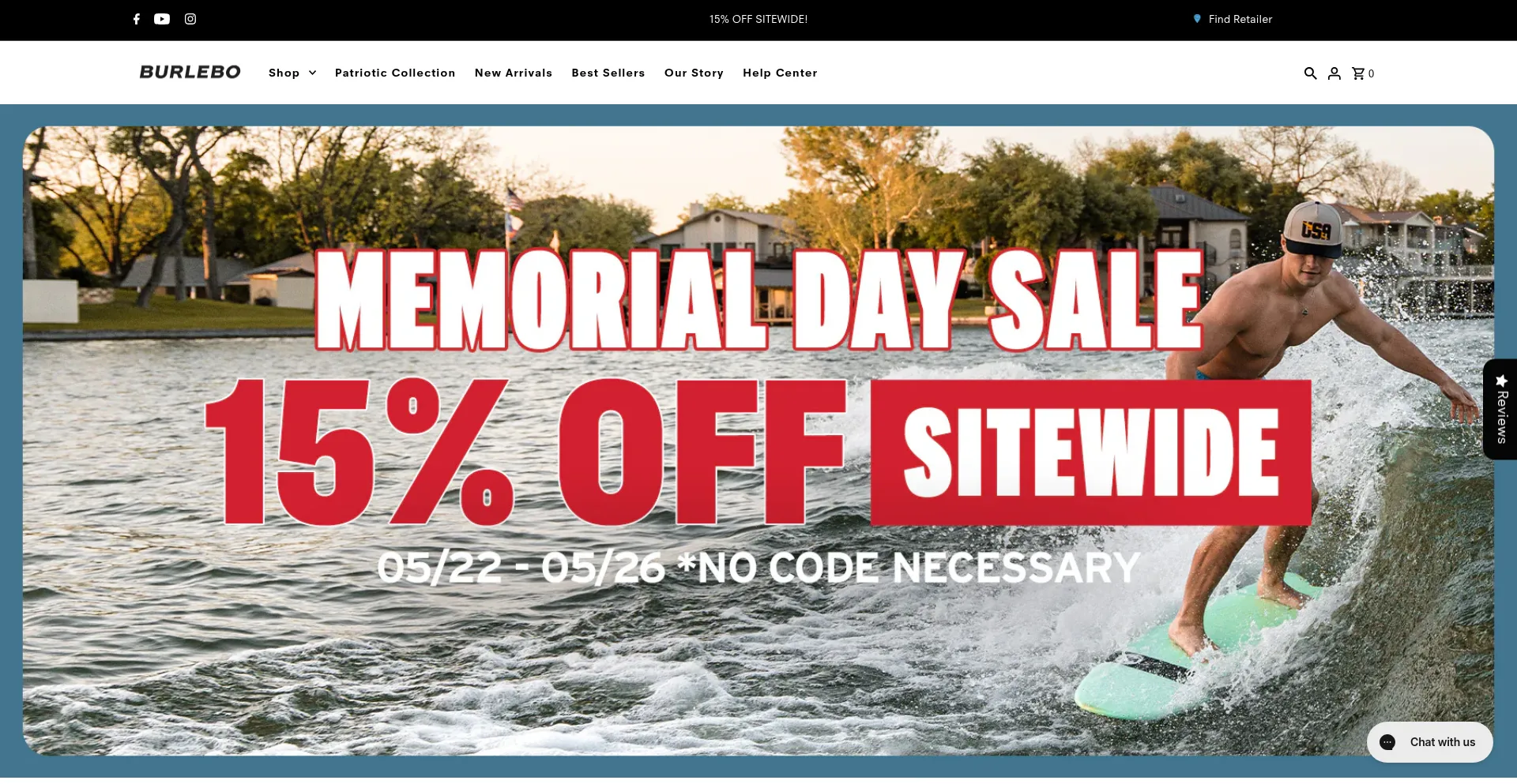 Website screenshot of Burlebo.com