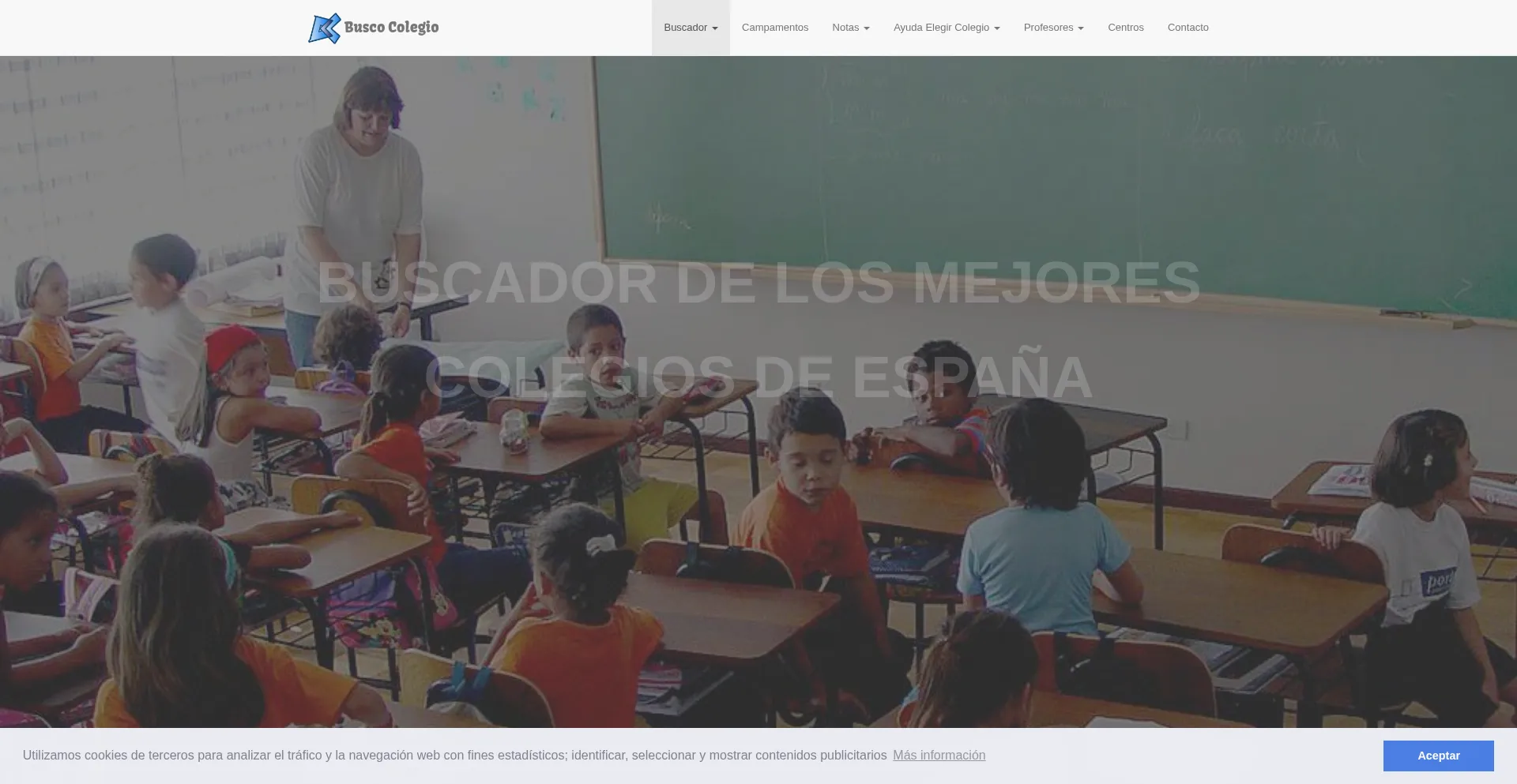 Website screenshot of Buscocolegio.com