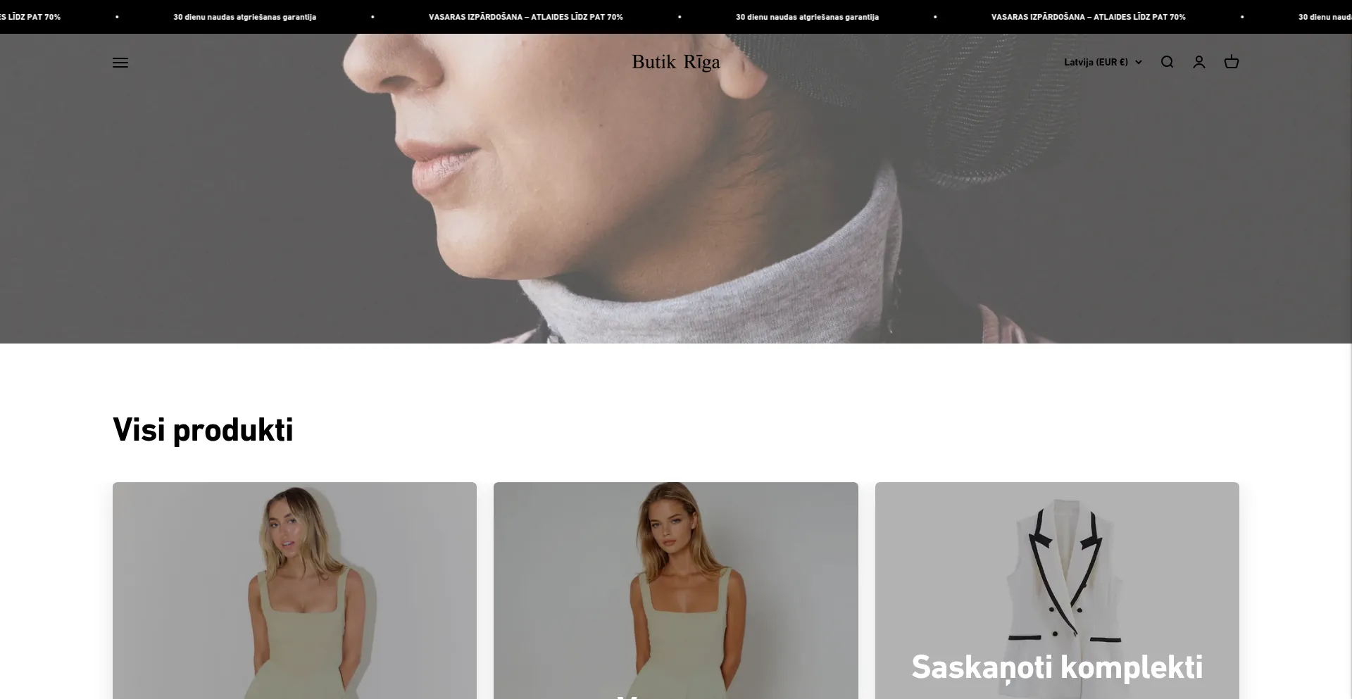 Website screenshot of Butikriga.com