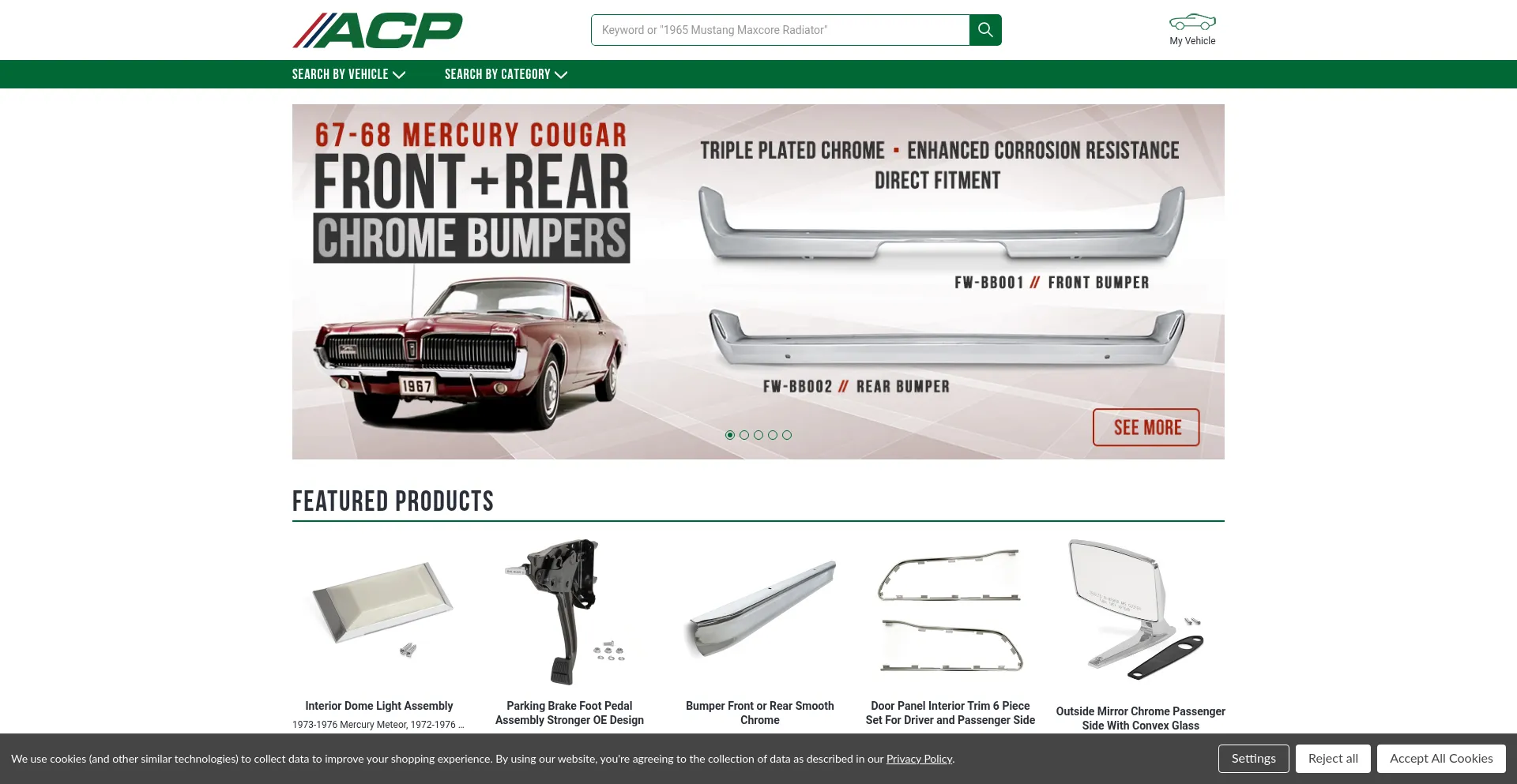 Website screenshot of Buyacp.com