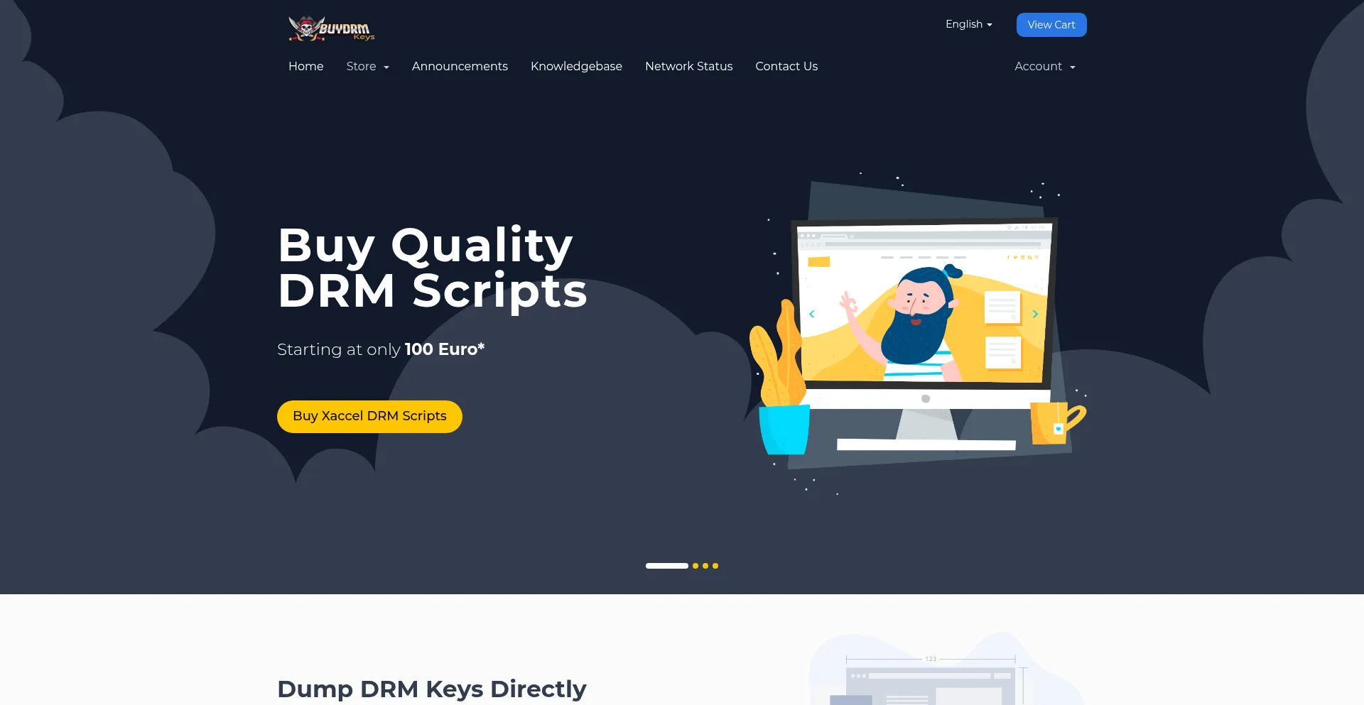 Website screenshot of Buydrmkeys.com