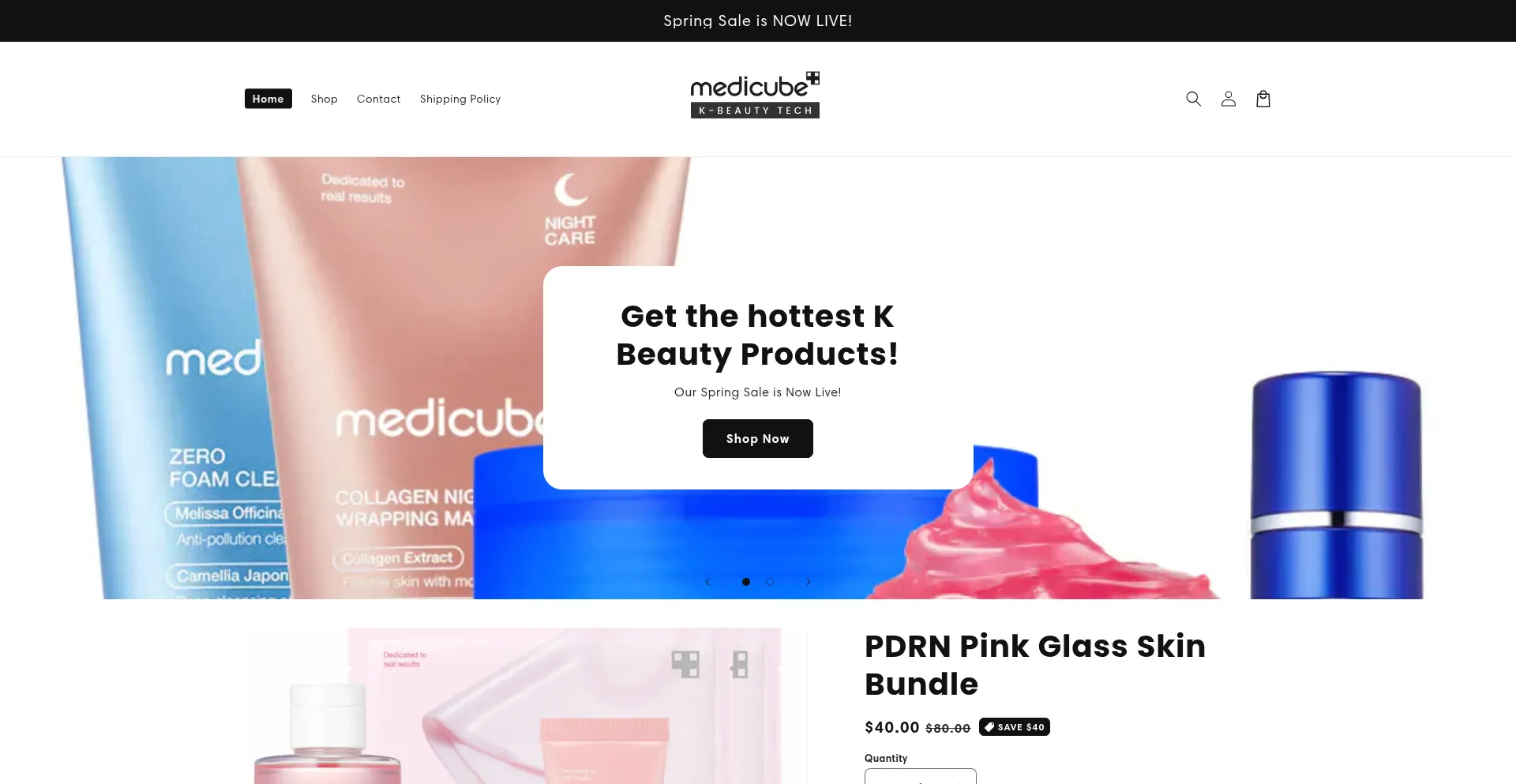 Website screenshot of Buymedicube.com