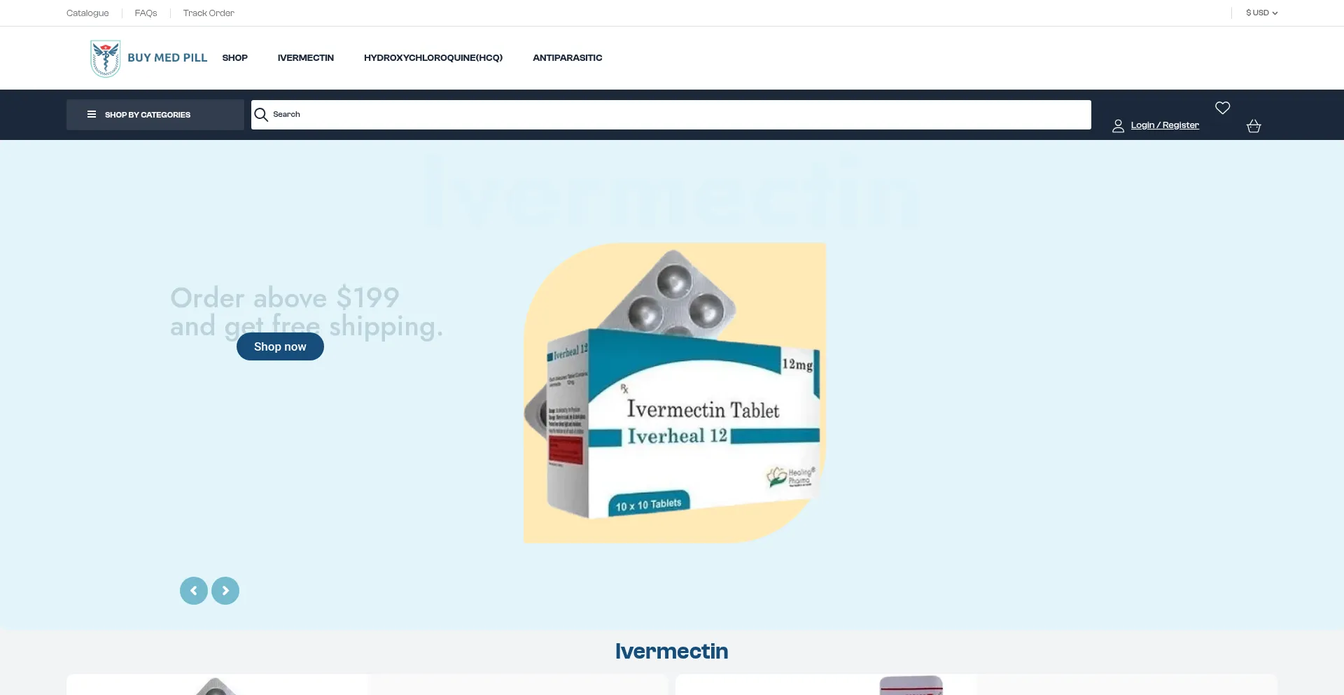 Website screenshot of Buymedpill.com