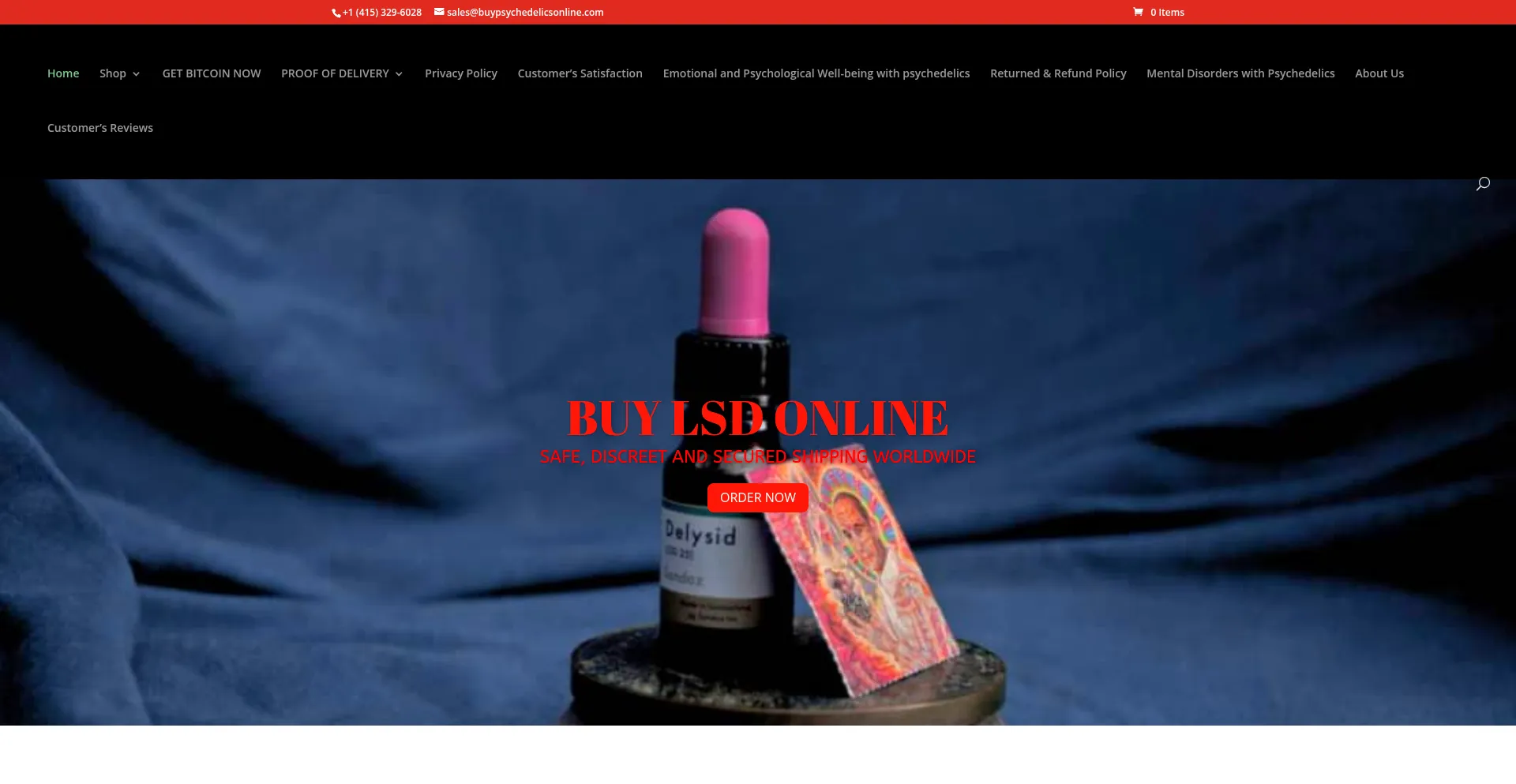 Website screenshot of Buypsychedelicsonline.com
