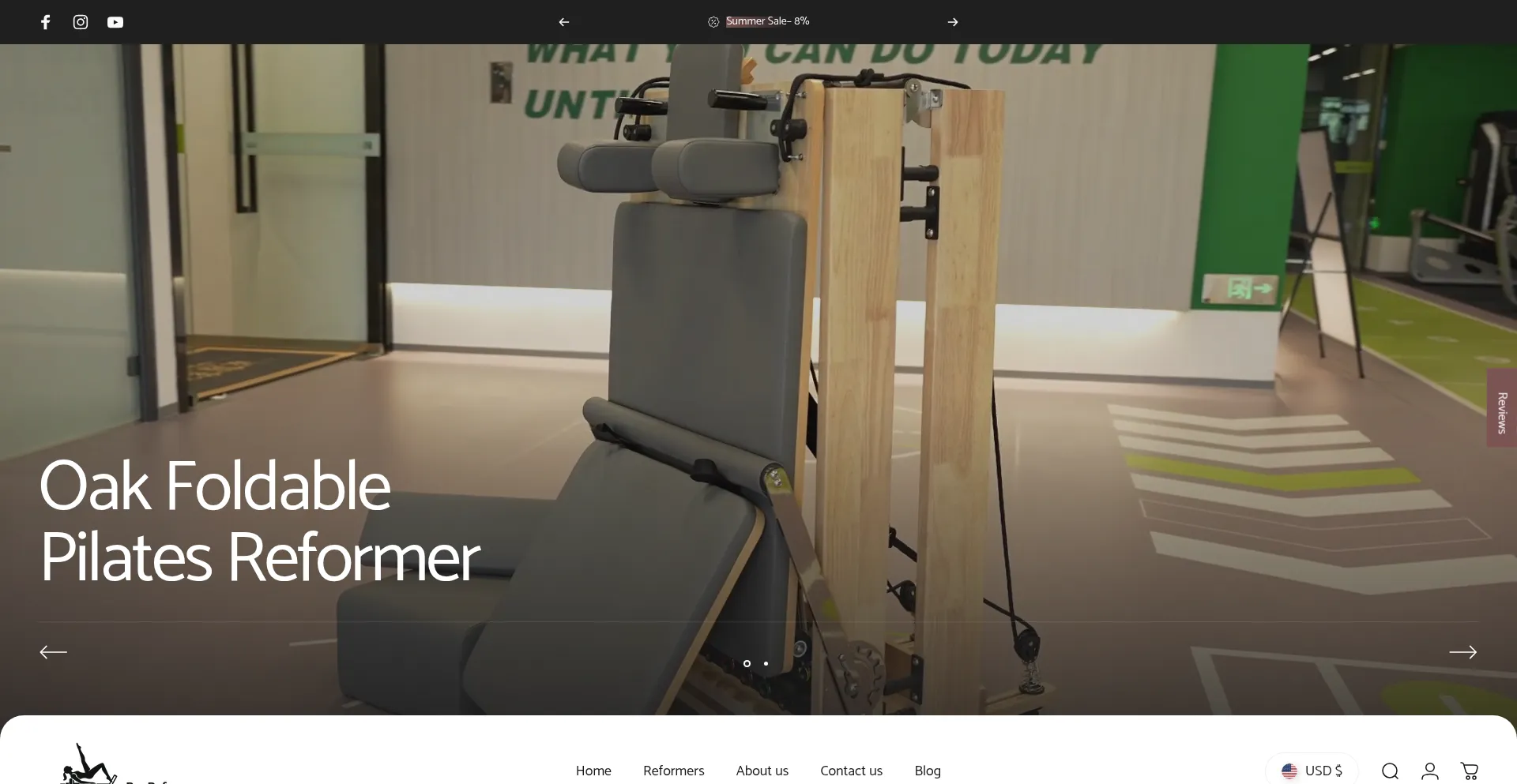 Website screenshot of Buyreformer.com