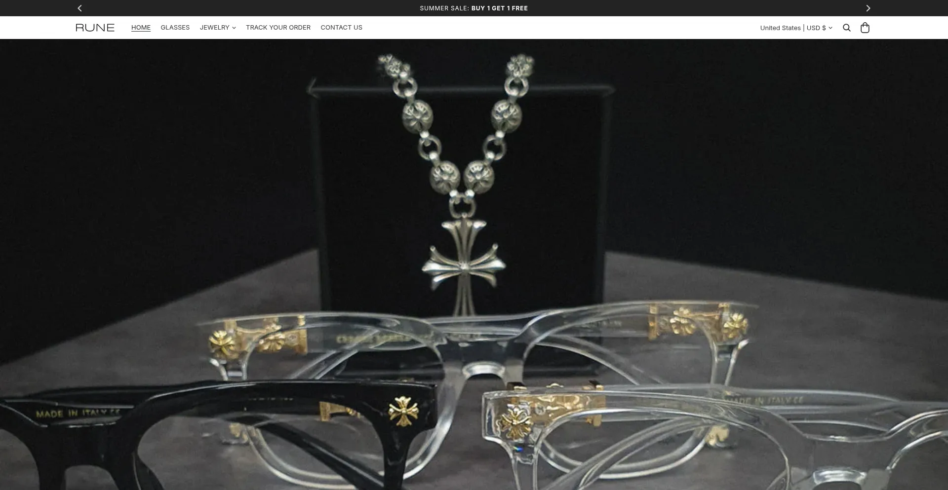 Website screenshot of Buyrune.com
