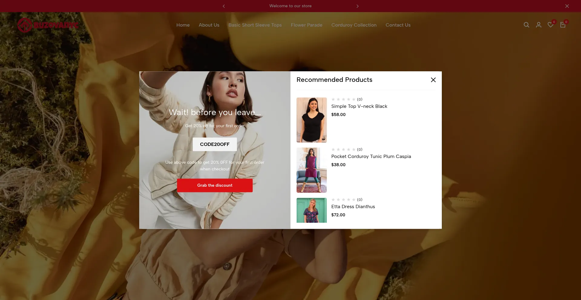 Website screenshot of Buzovanyc.com