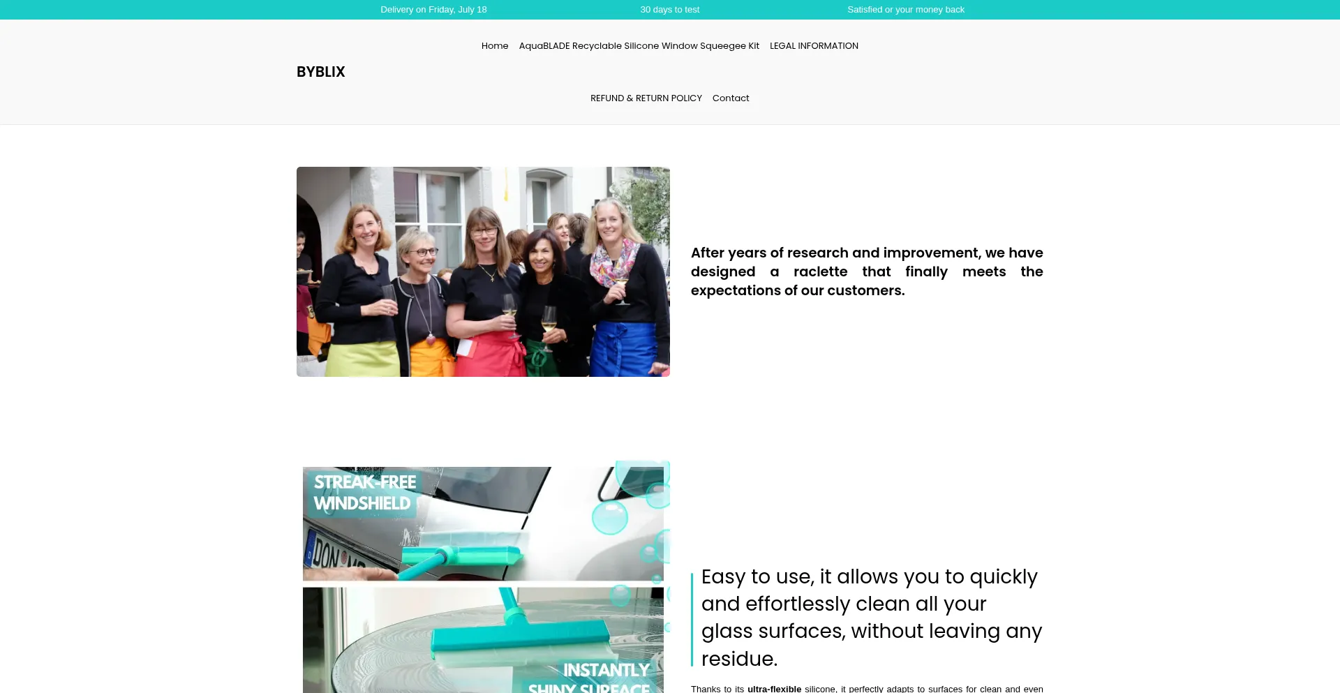 Website screenshot of Byblix.com