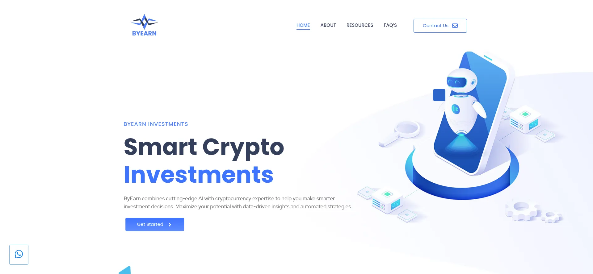 Website screenshot of Byearn.org