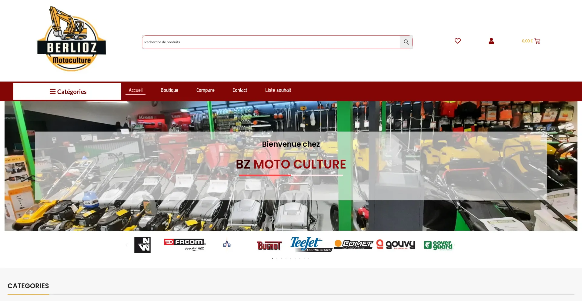 Website screenshot of Bz-motoculture.com