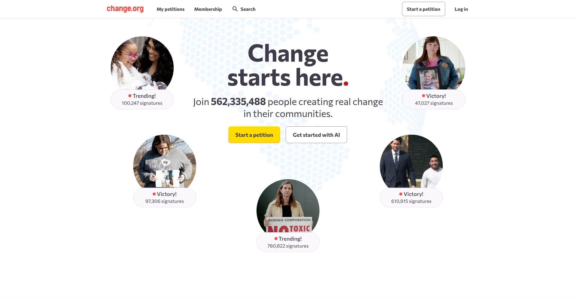 Website screenshot of C.org