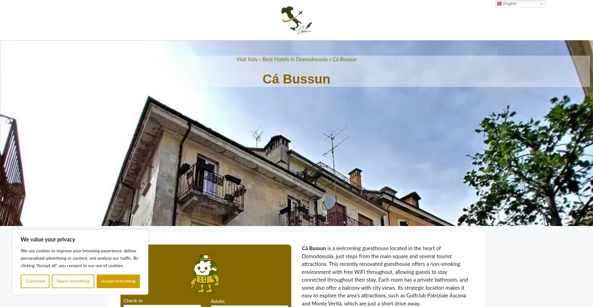 Website screenshot of Ca-bussun.dreaminginrome.com