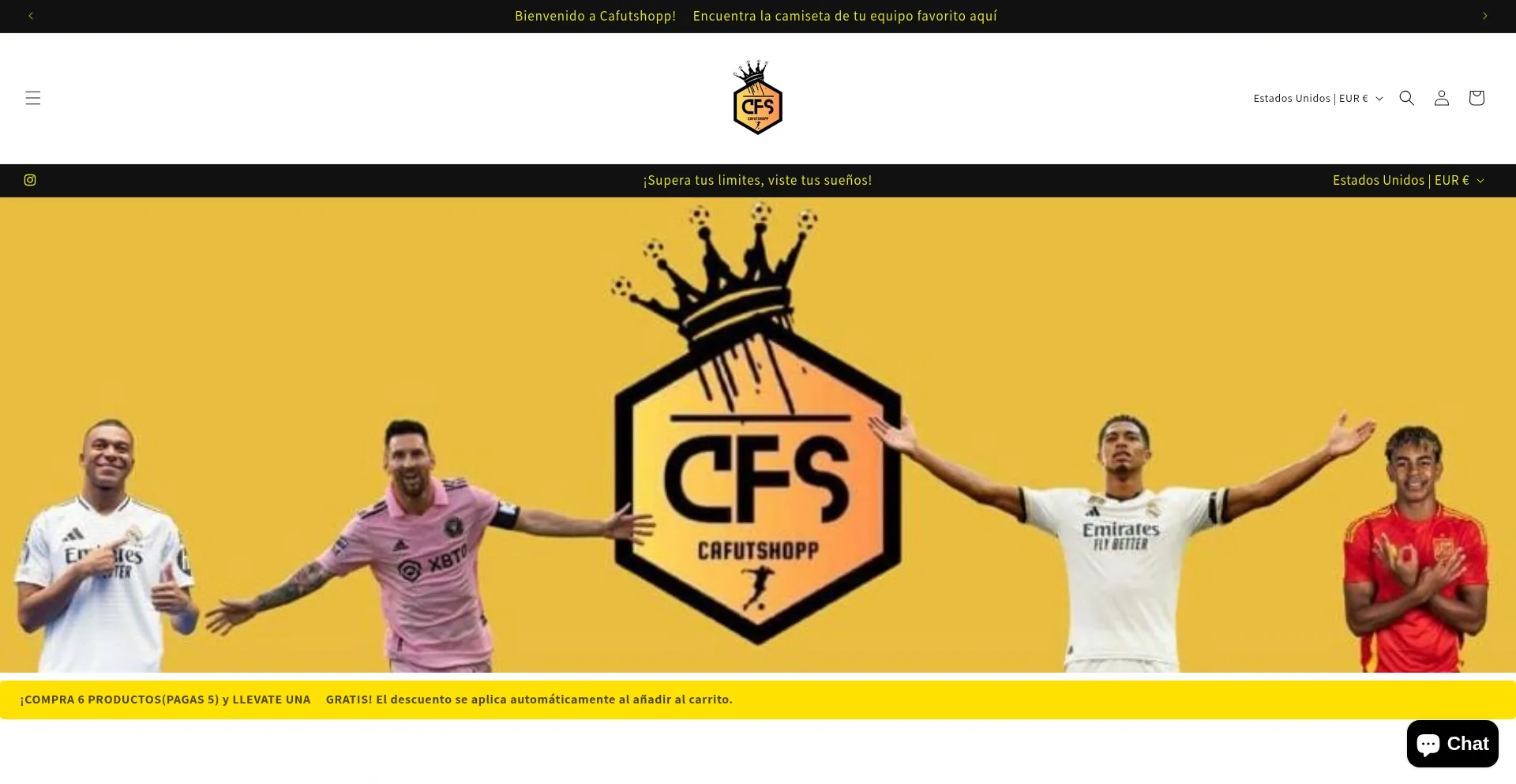 Website screenshot of Cafutshopp.myshopify.com