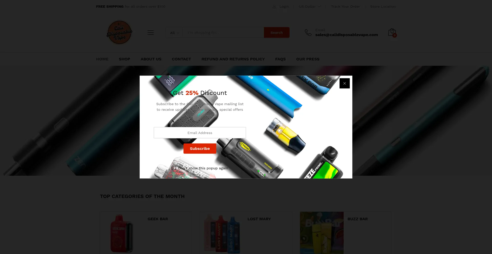 Calidisposablevape.com