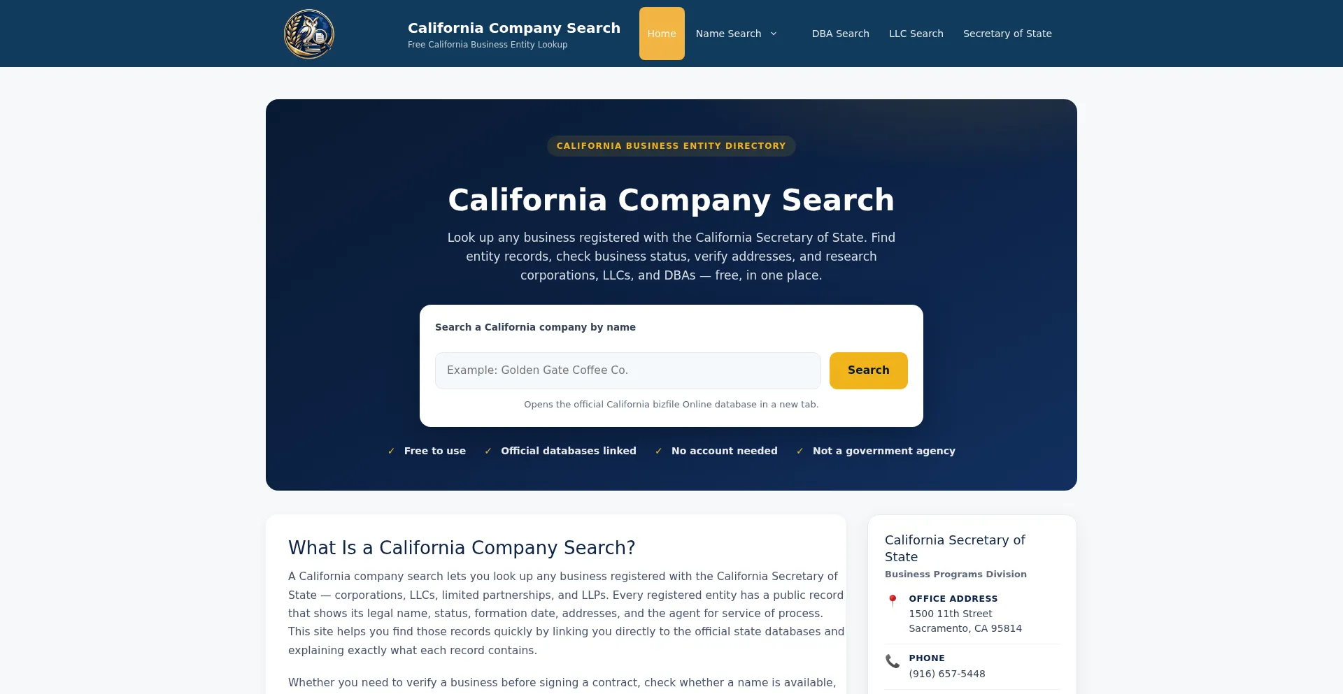 Californiacompanysearch.us