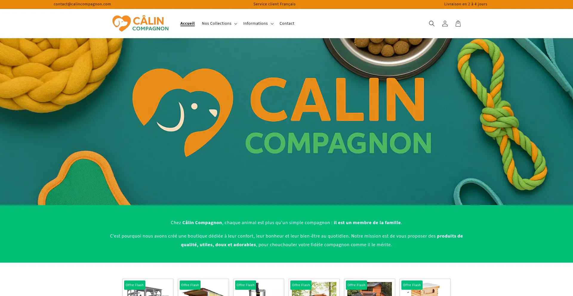Website screenshot of Calincompagnon.com