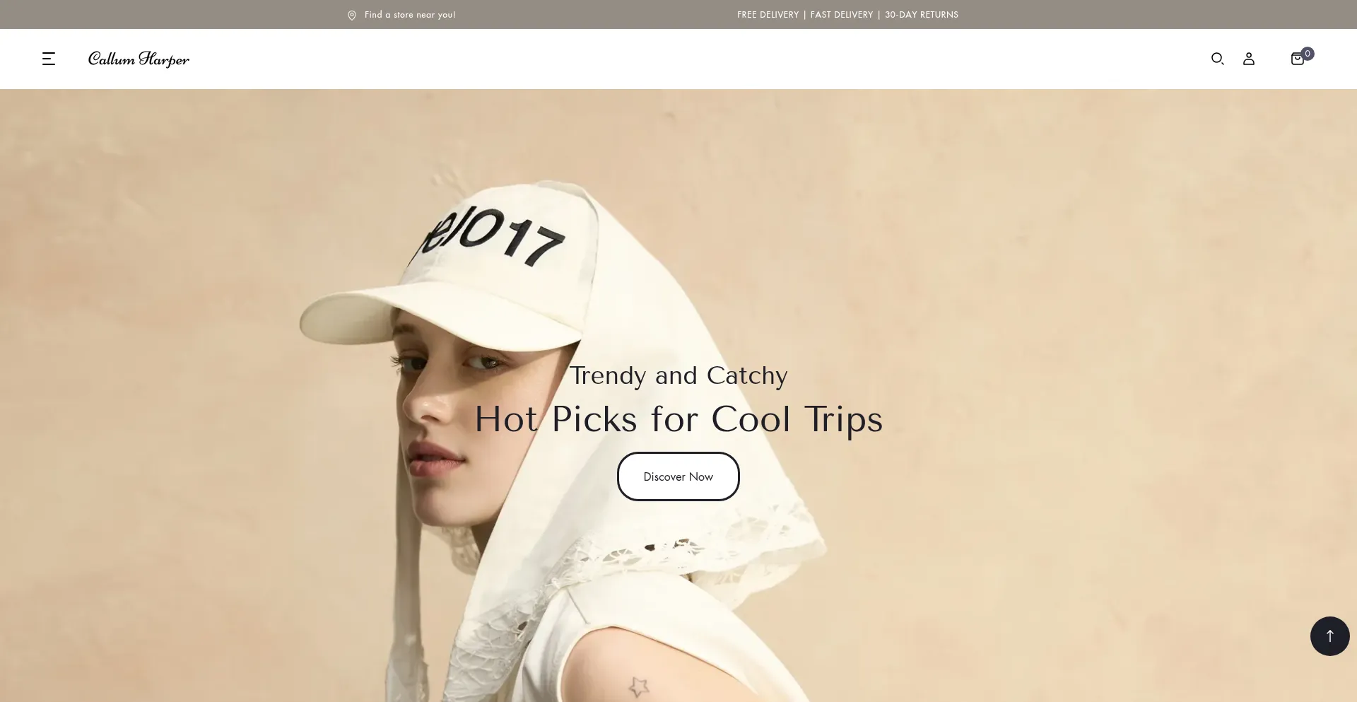 Website screenshot of Callumharperstore.com
