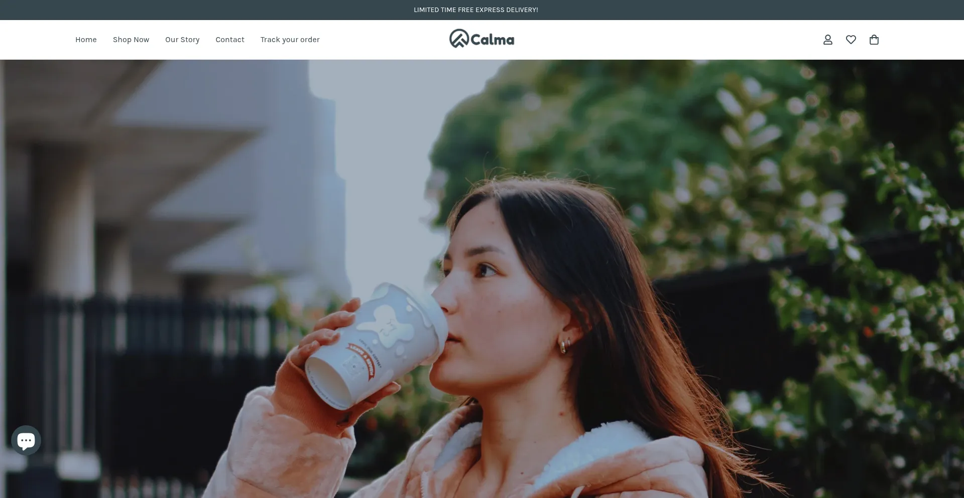 Website screenshot of Calmabrand.com