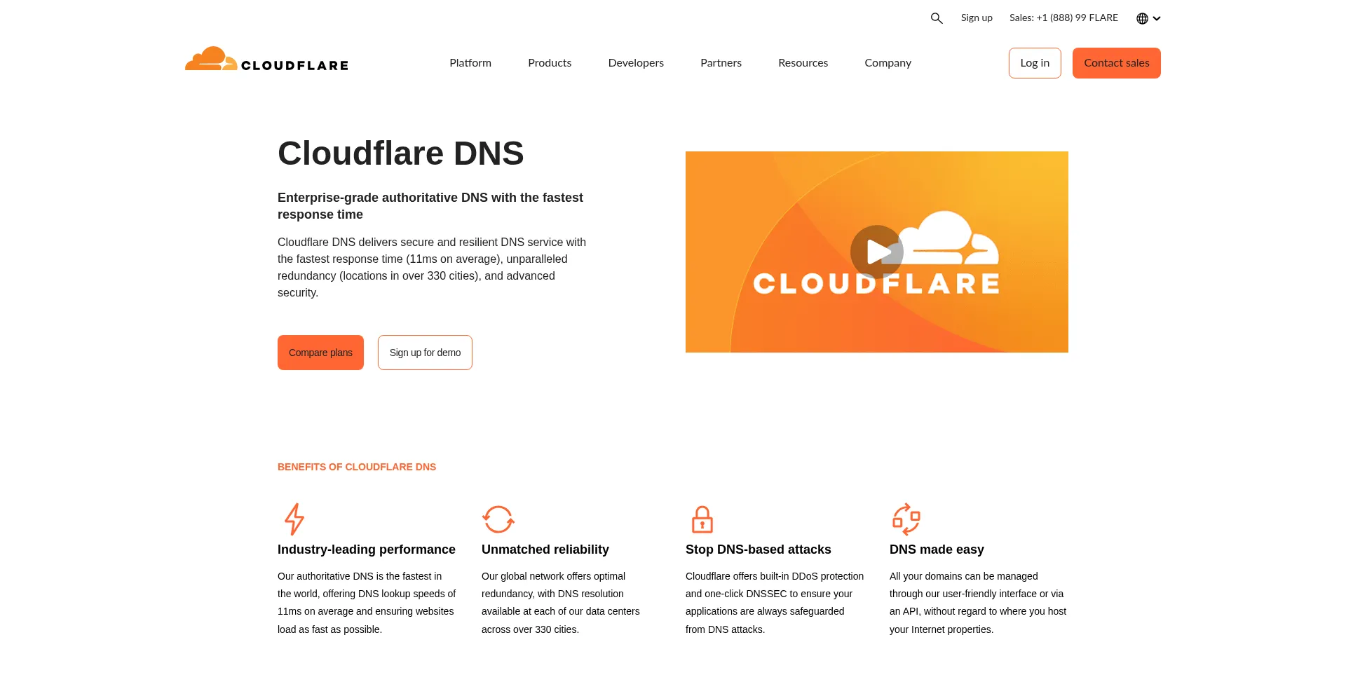 Website screenshot of Cameron.ns.cloudflare.com