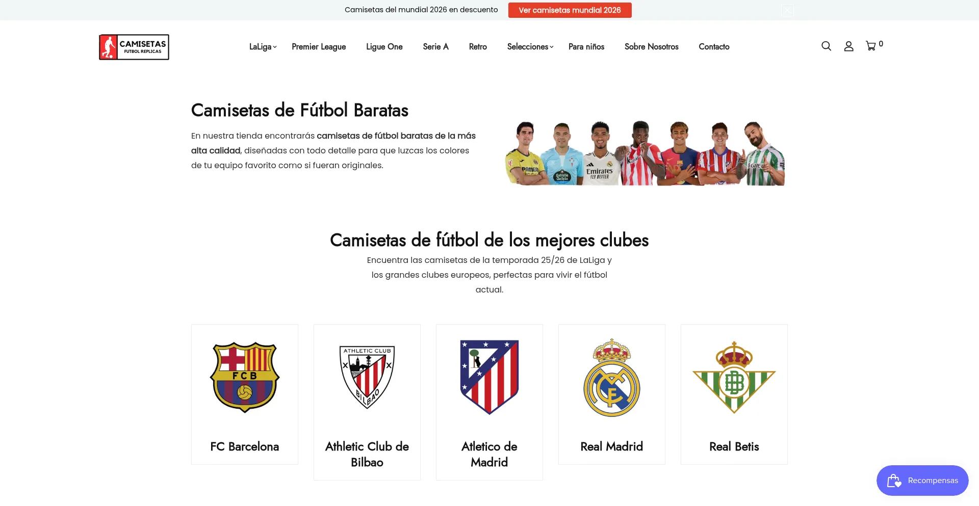 Camisetasfutbolero.com