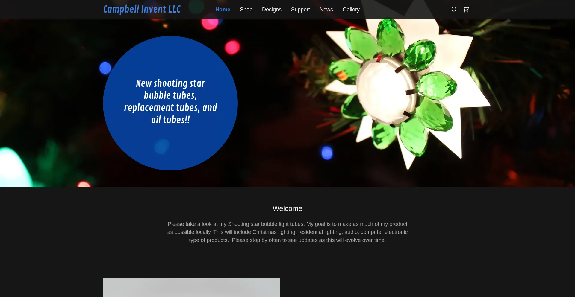 Website screenshot of Campbellinvent.com