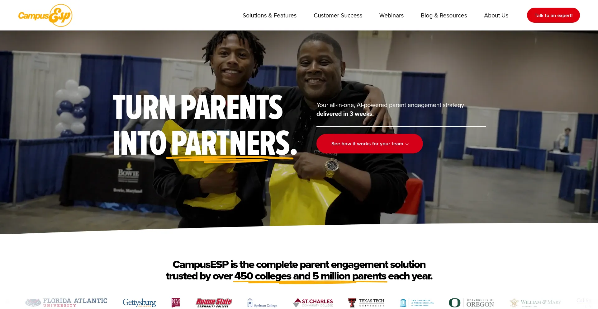 Website screenshot of Campusesp.com