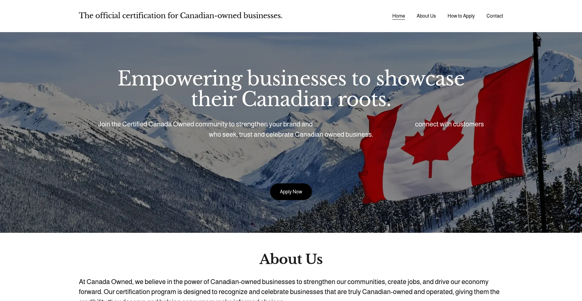 Website screenshot of Canadaowned.ca