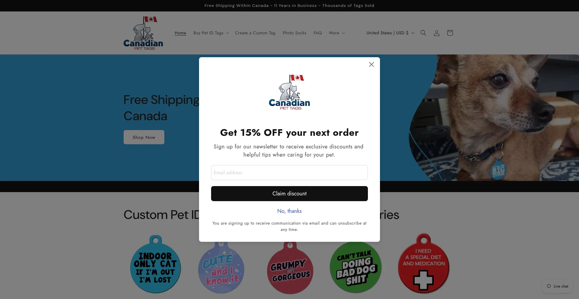 Canadianpettags.ca
