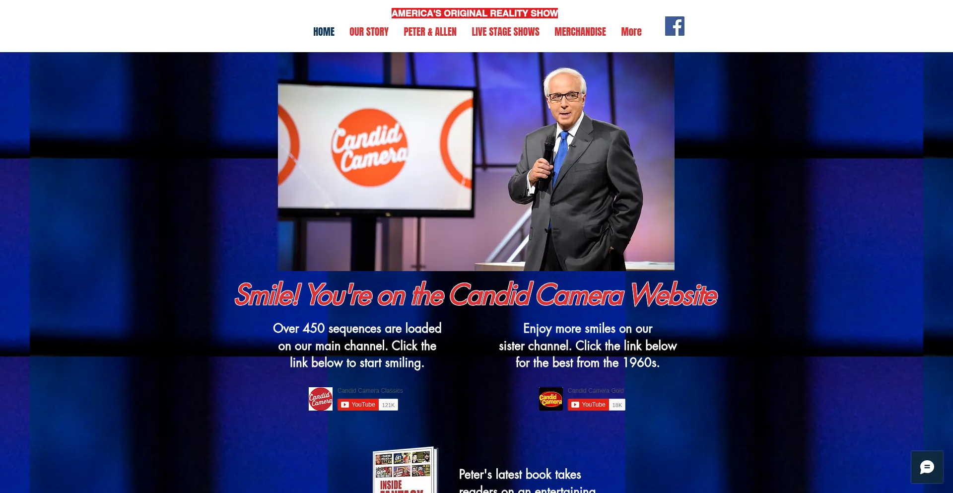 Website screenshot of Candidcamera.com