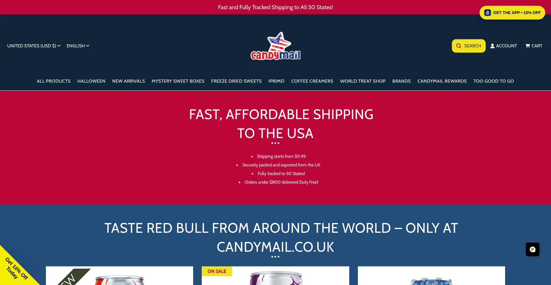 Website screenshot of Candymail.co.uk