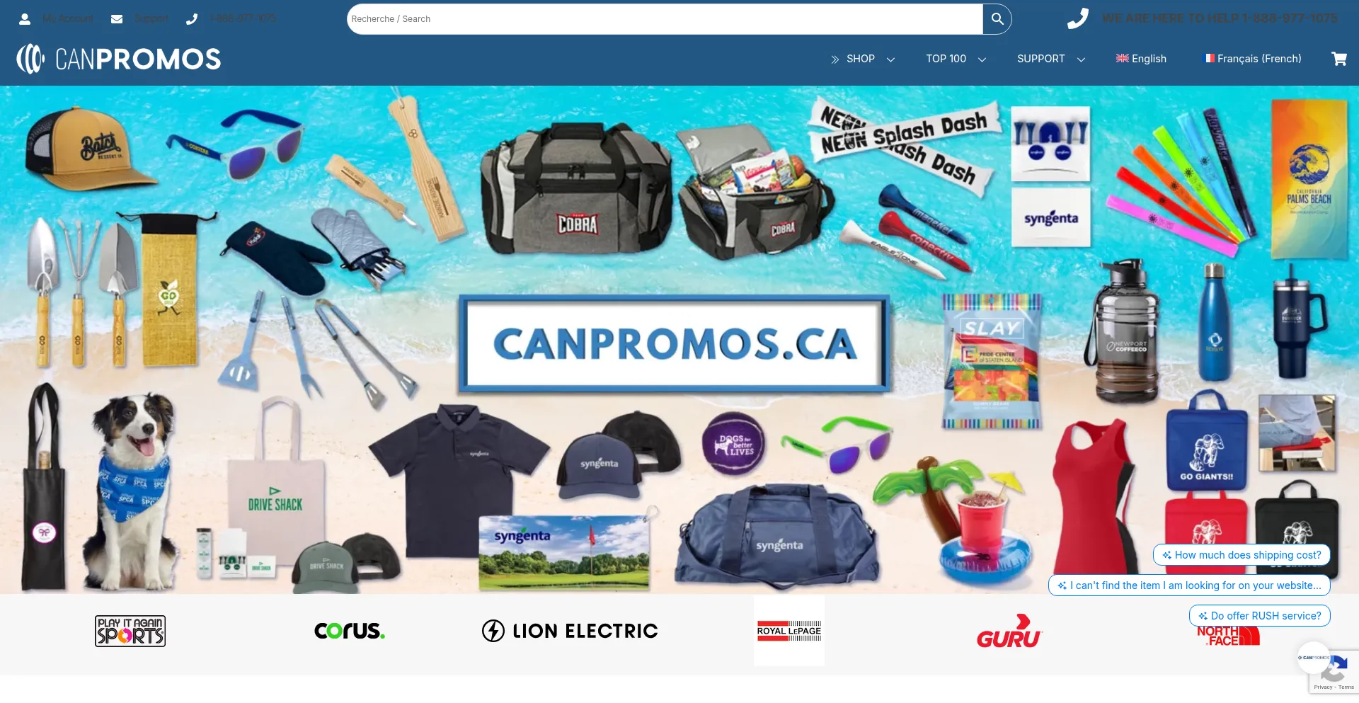 Website screenshot of Canpromos.ca