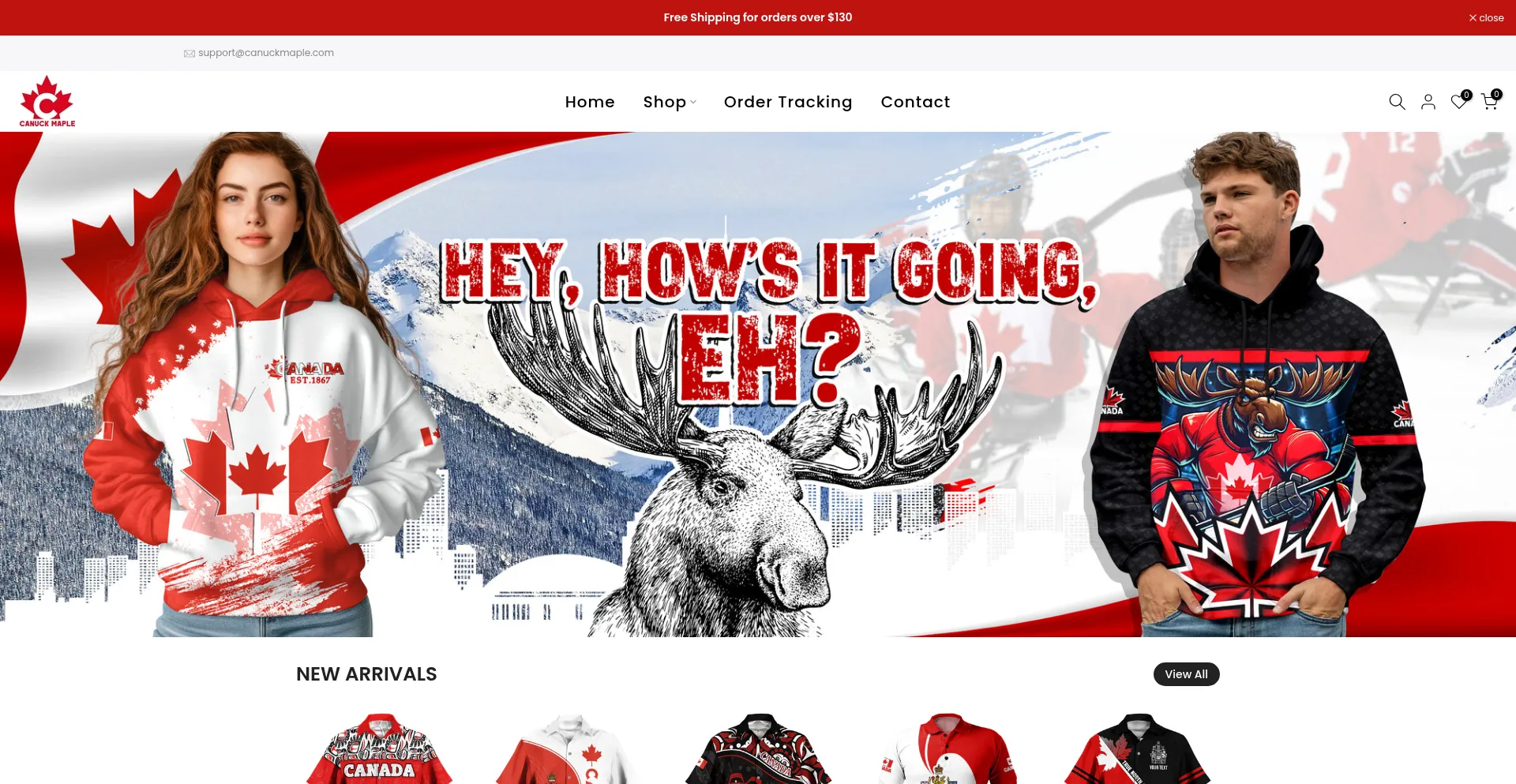 Website screenshot of Canuckmaple.com