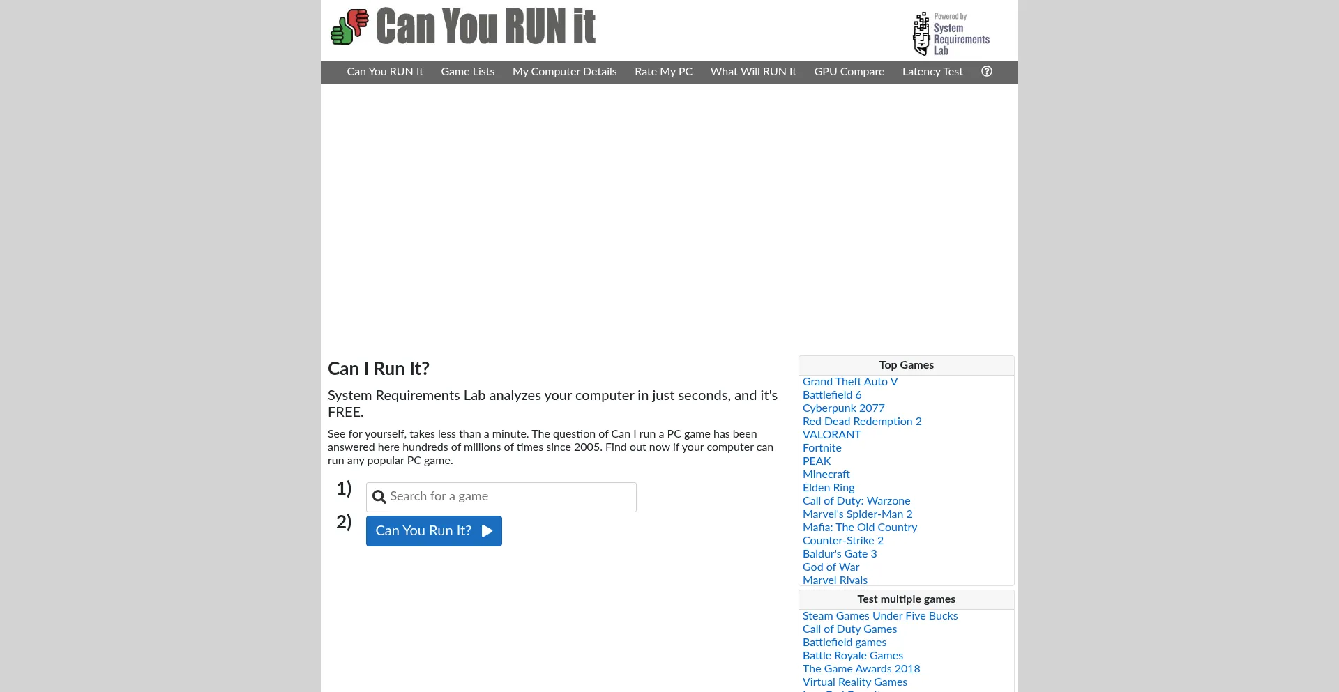 Website screenshot of Canyourunit.com