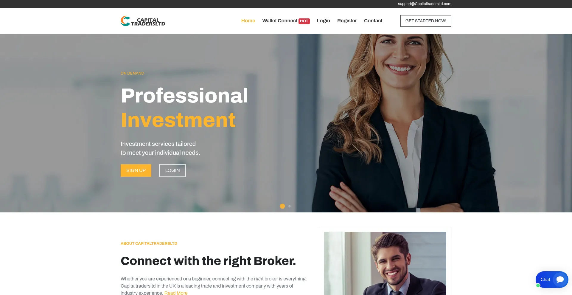 Website screenshot of Capitaltradersltd.com