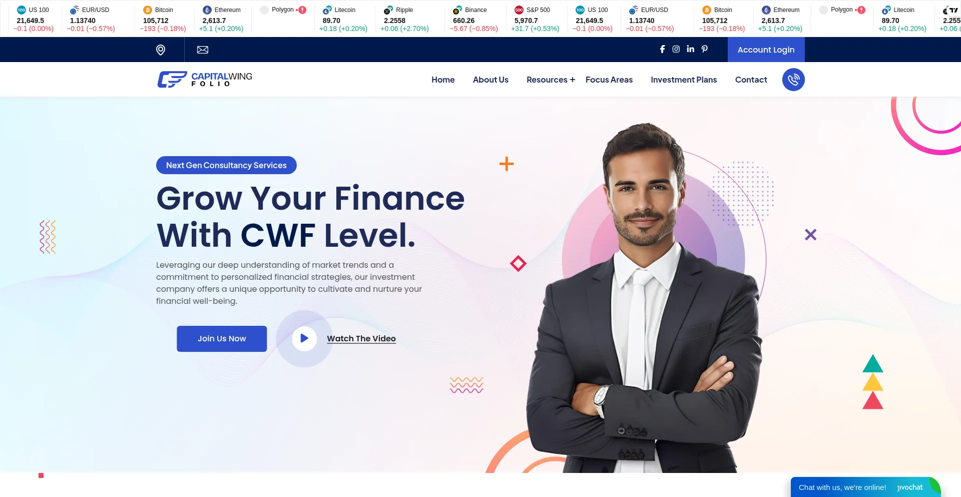 Website screenshot of Capitalwingfolio.ltd