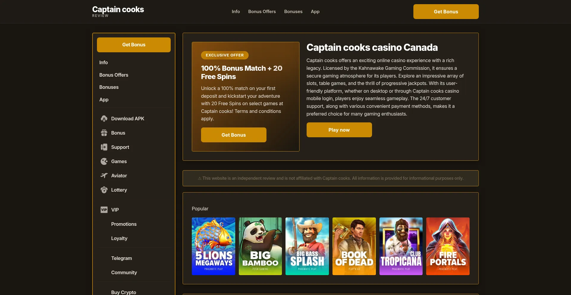 Captaincookscasinocanada.org