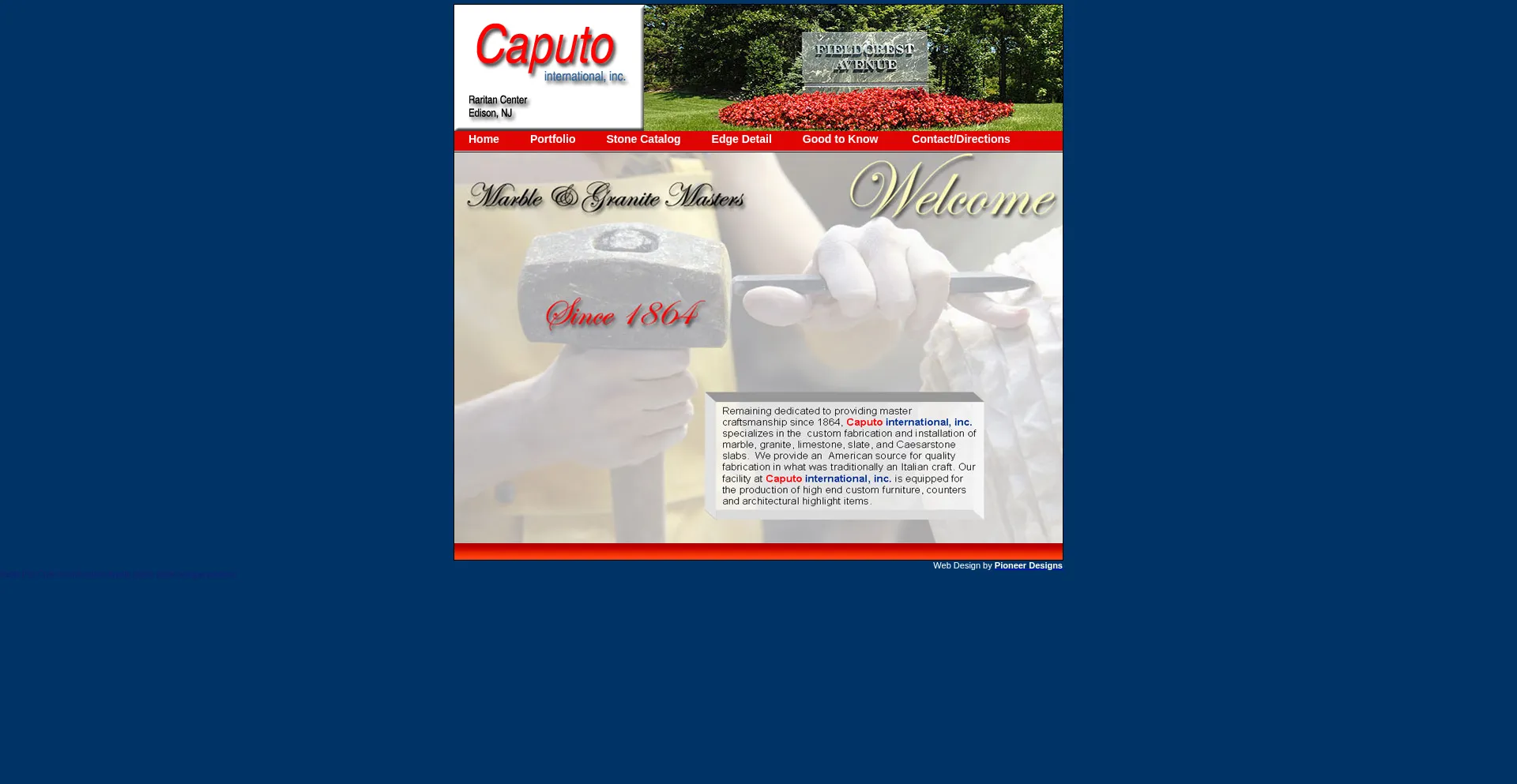 Website screenshot of Caputointernational.com