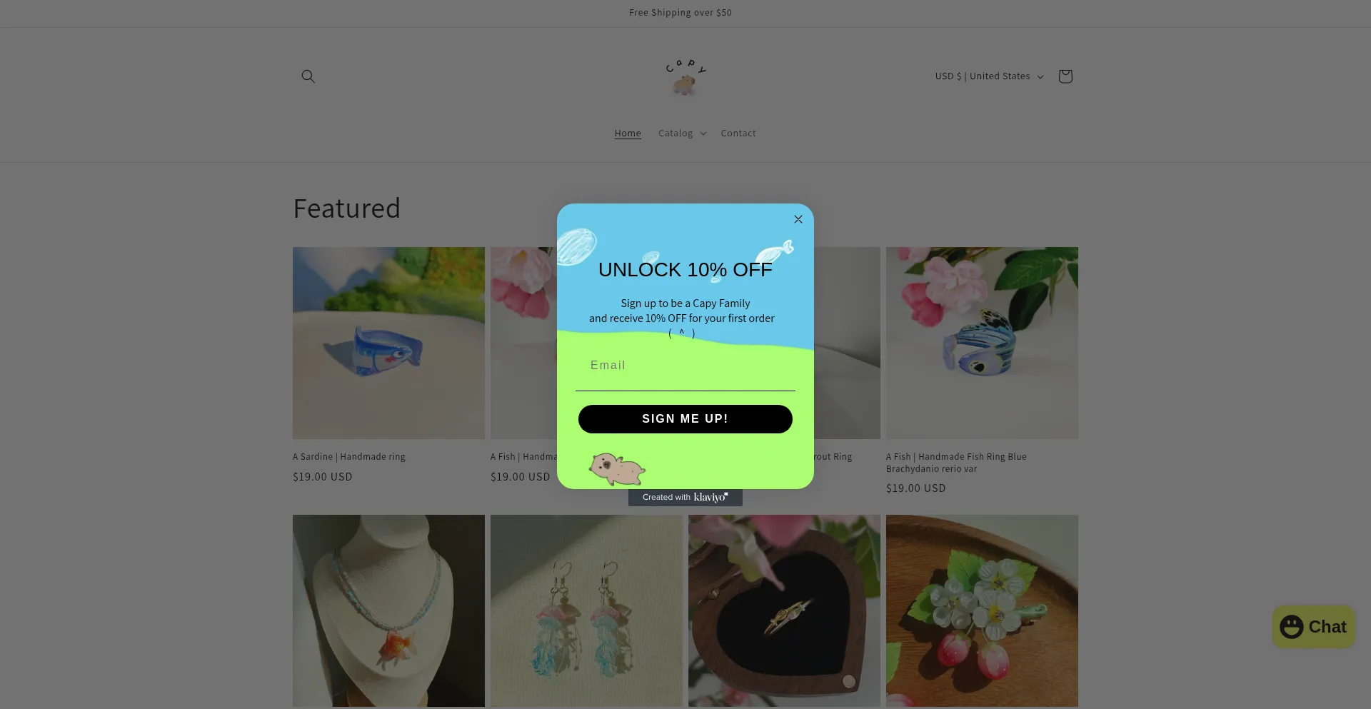 Website screenshot of Capystore.online