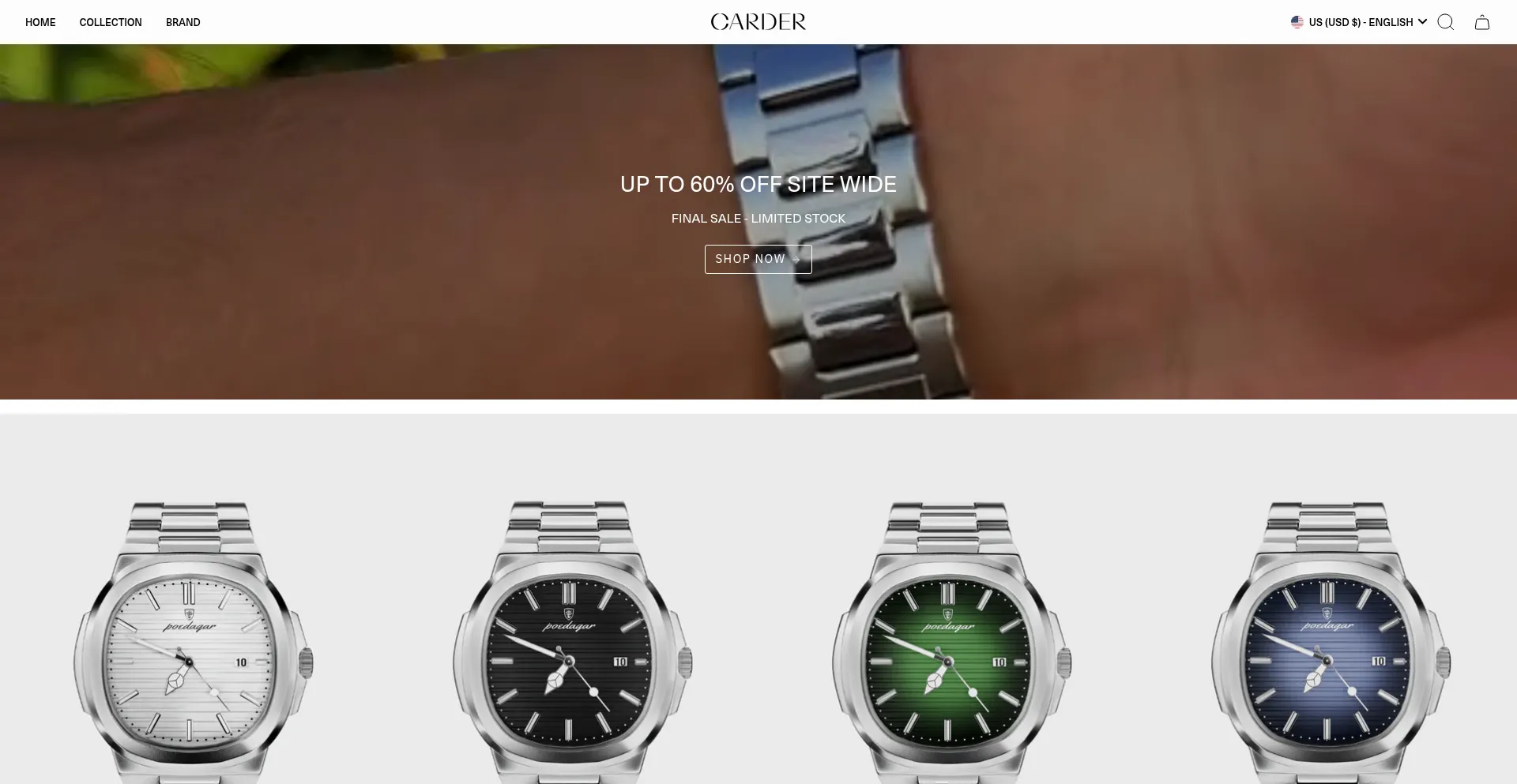 Website screenshot of Car-der.com