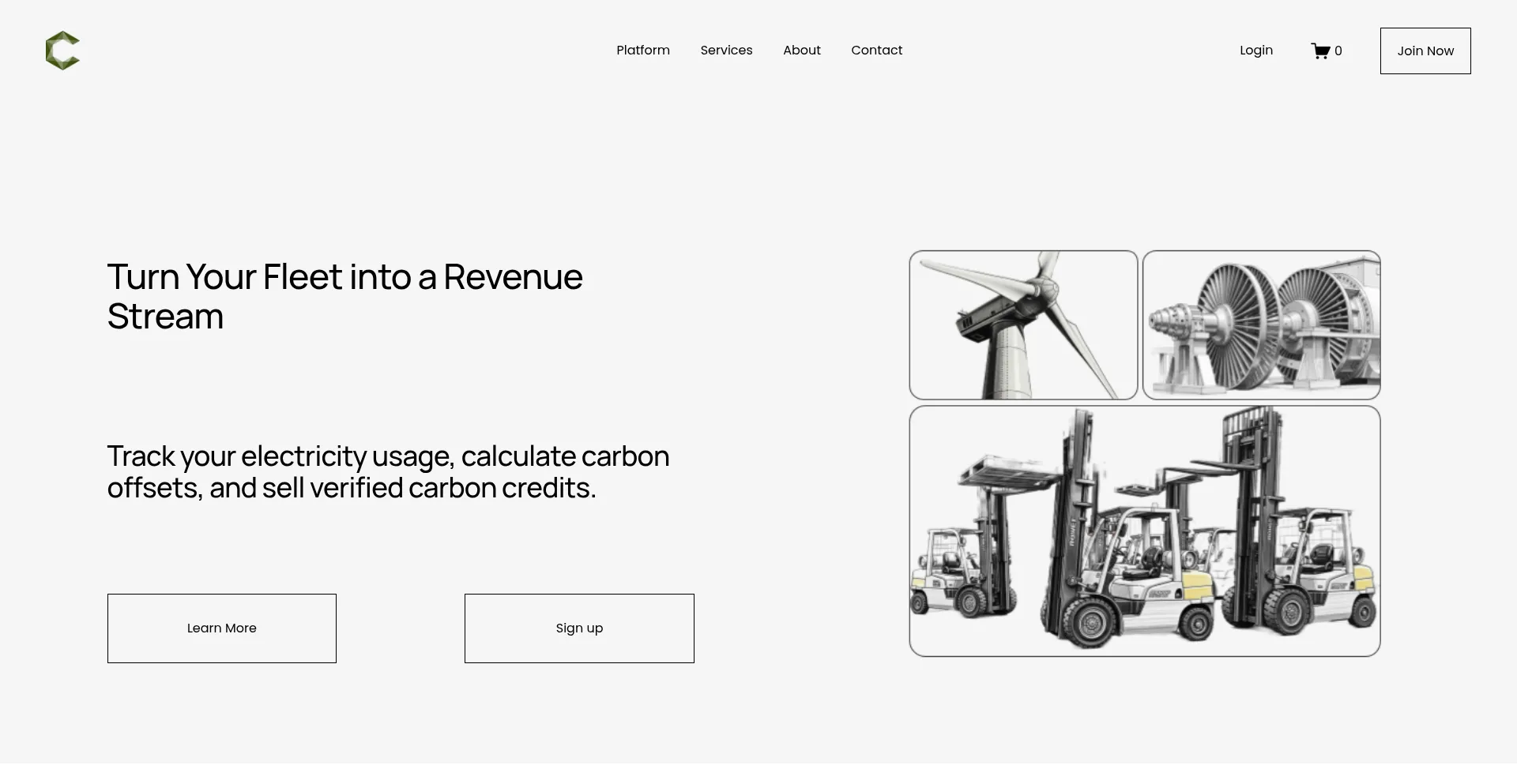 Website screenshot of Carbon2credit.com