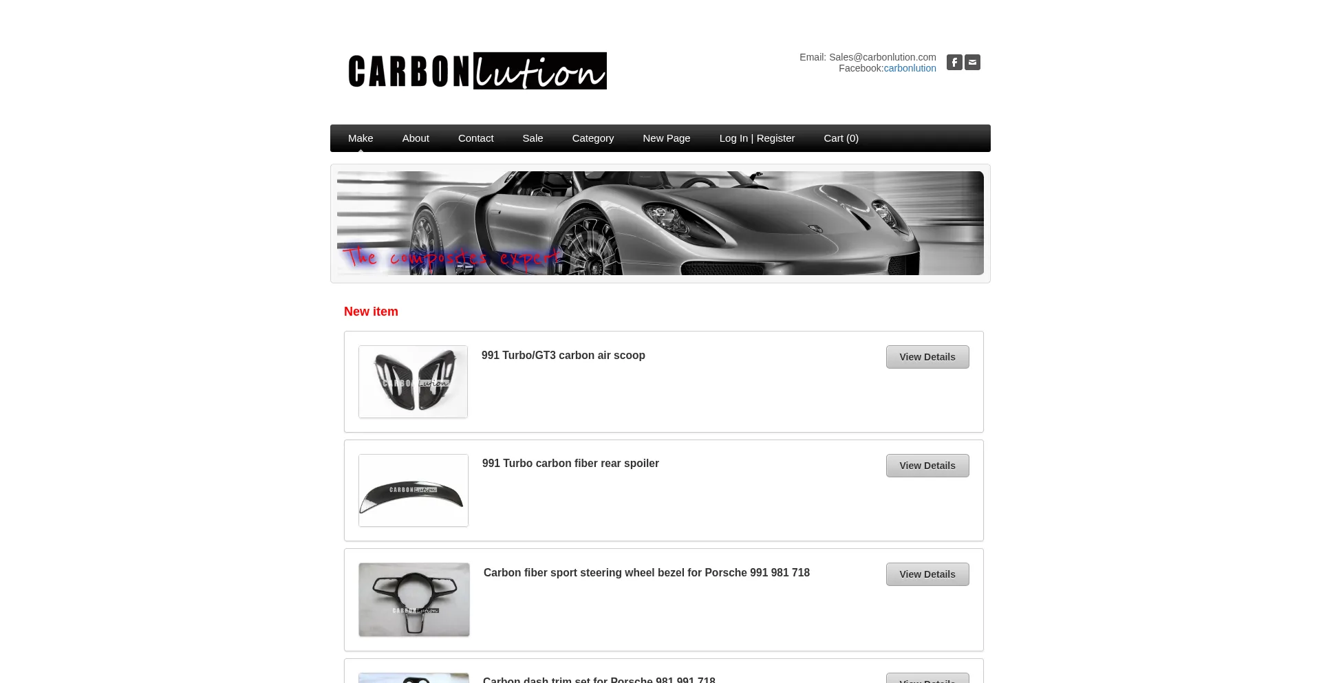 Website screenshot of Carbonlution.com