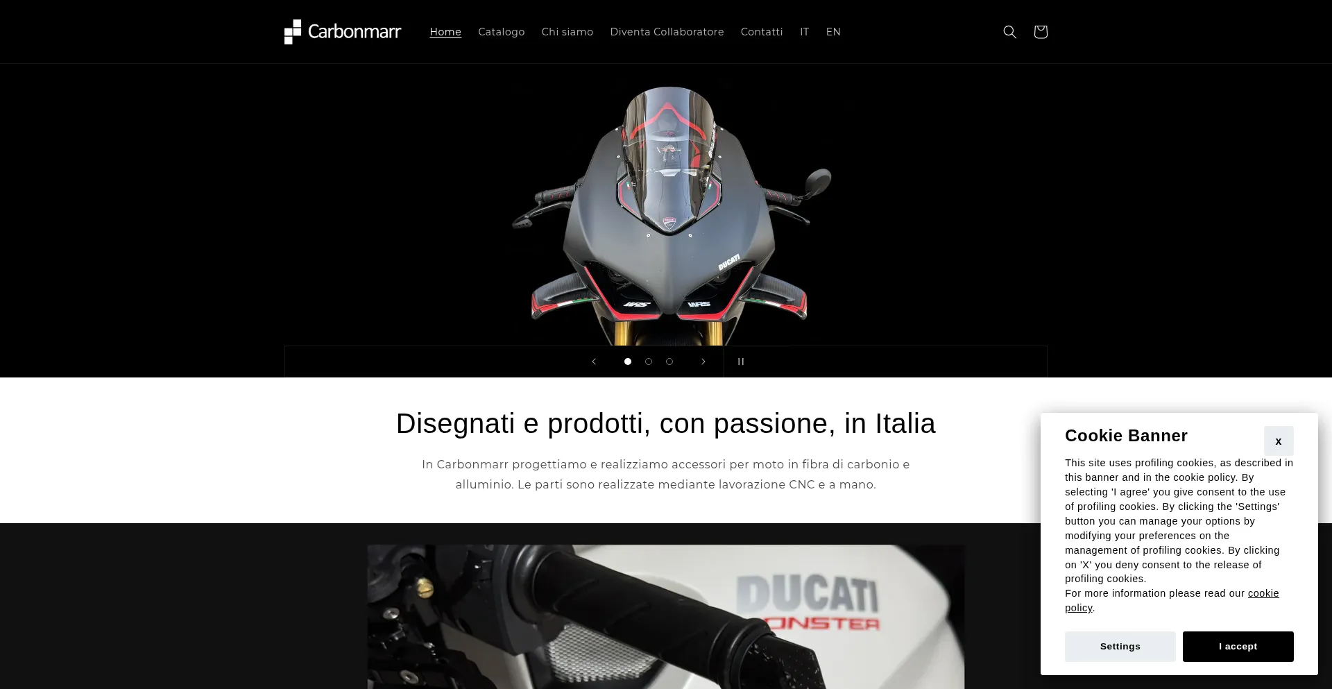 Website screenshot of Carbonmarr.com