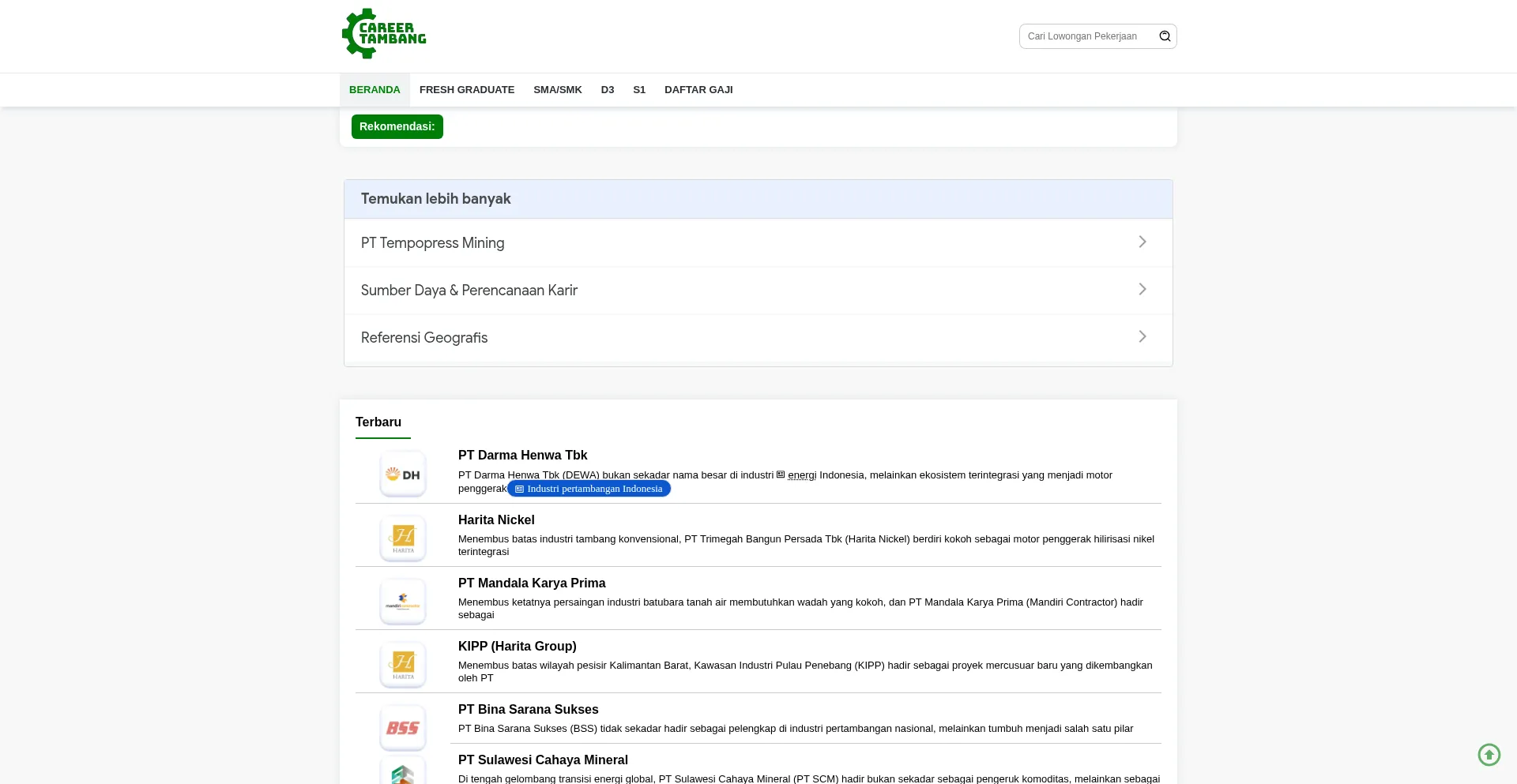 Careertambang.com