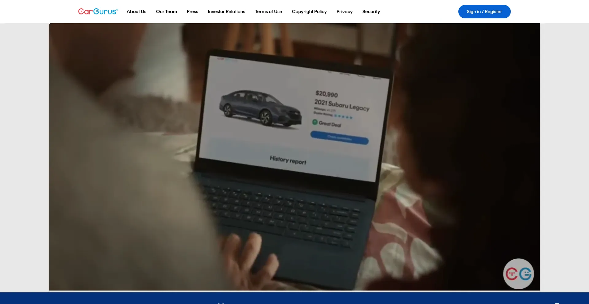 Website screenshot of Cargurusppcspace.com