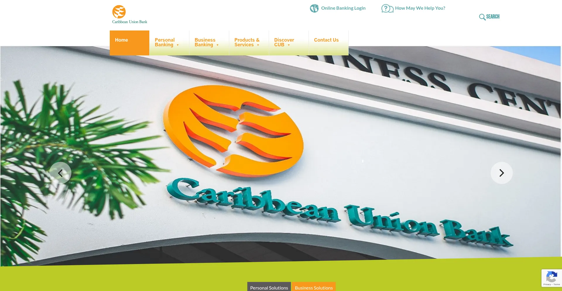 Website screenshot of Caribbeanunionbank.com