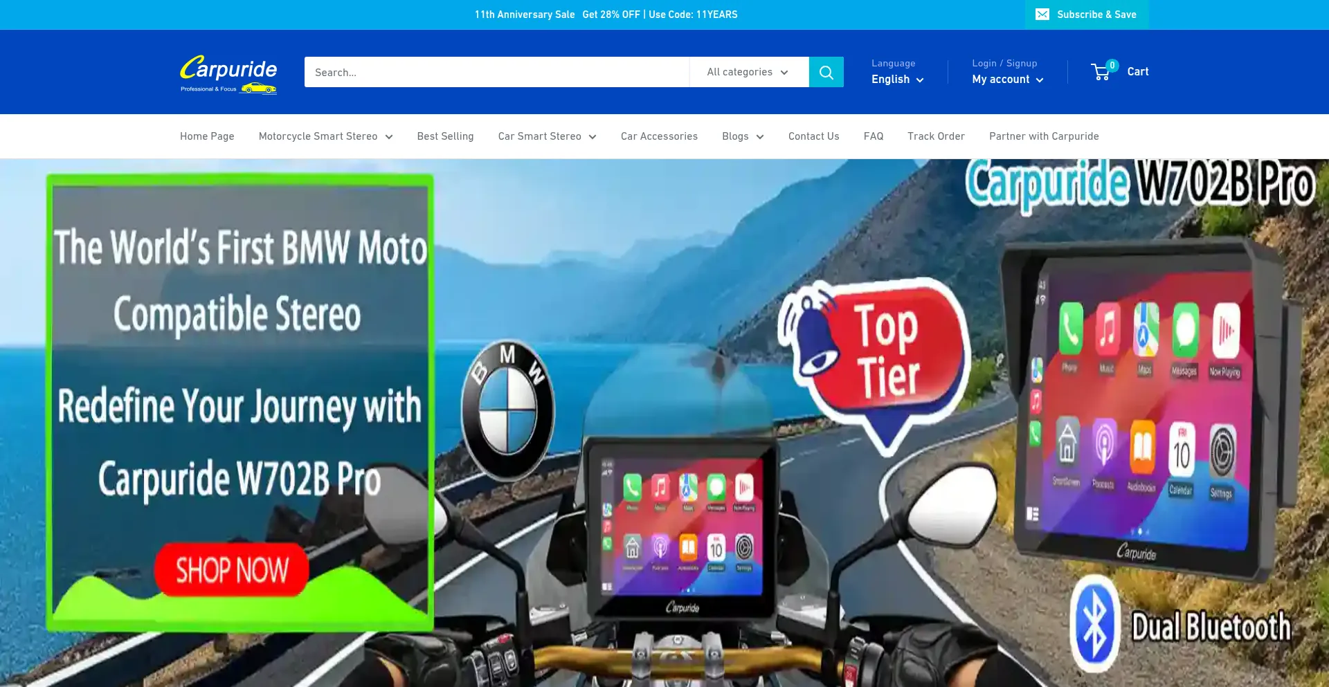 Website screenshot of Carpuride.com