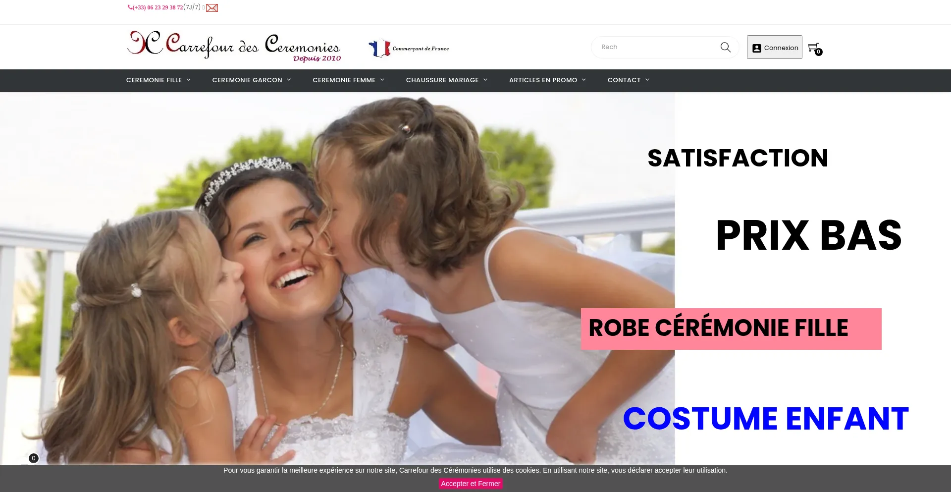 Website screenshot of Carrefour-ceremonie.com