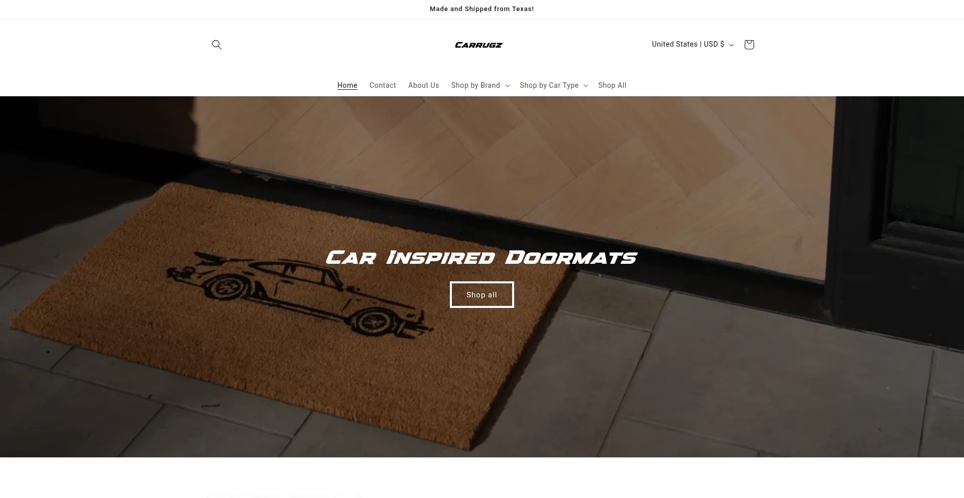Website screenshot of Carrugz.com