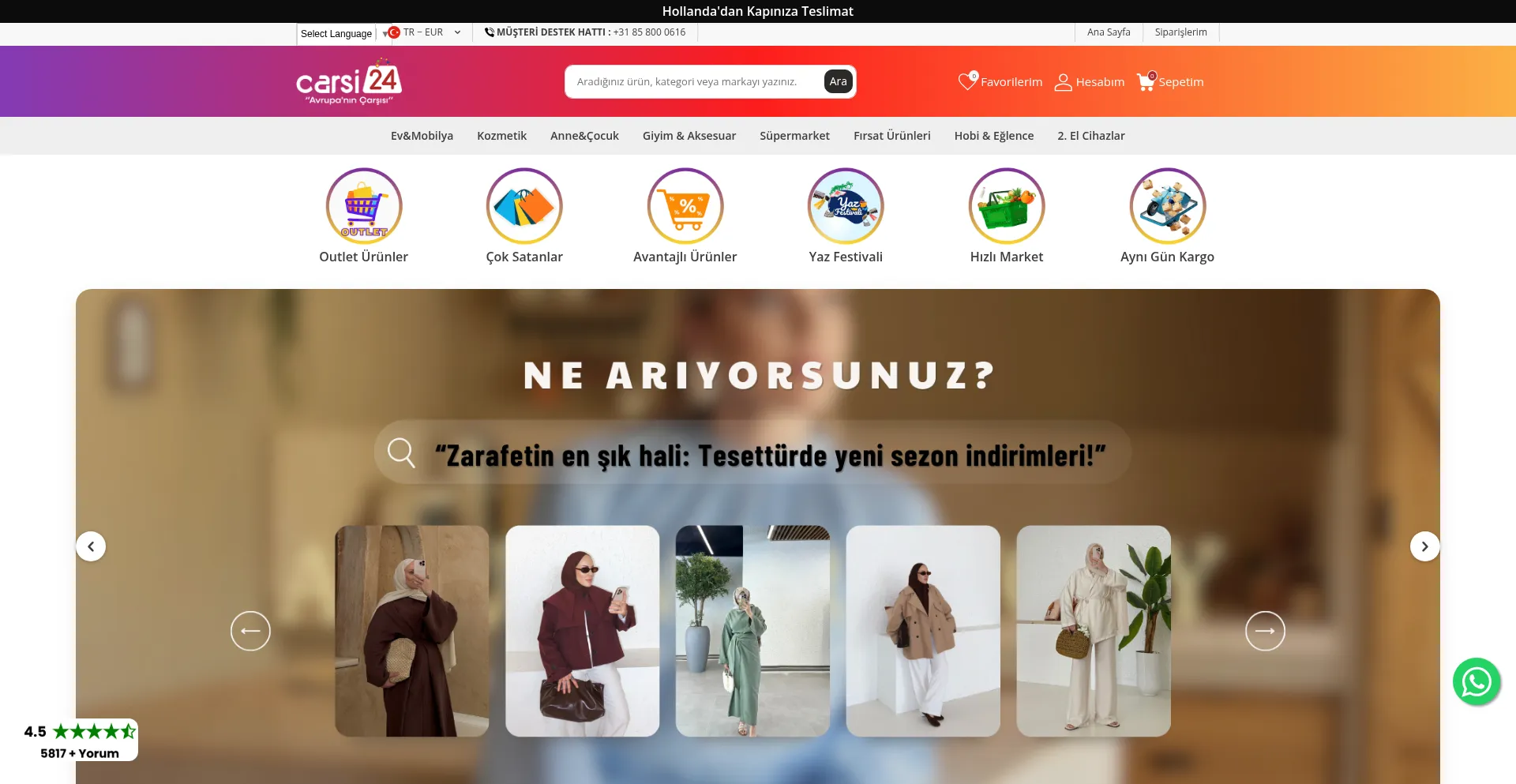 Website screenshot of Carsi24.com